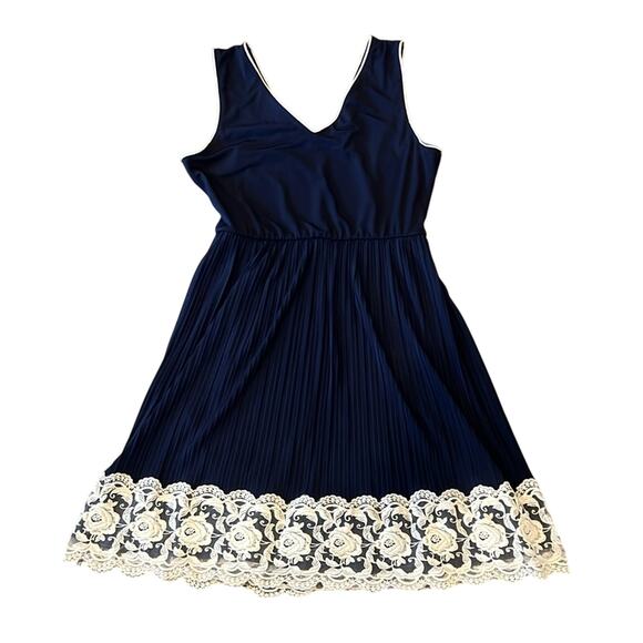 ModCloth Yellow Star Personal Essayist Dress Navy Size XL - Picture 3 of 9